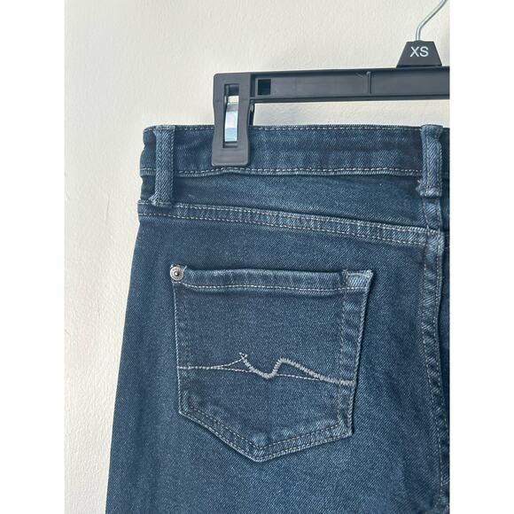 7 For All Mankind Jeans Size 12 Paxton Low Rise Grunge Straight Leg Festival - Picture 8 of 12